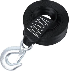 Boat Winch Strap With Hook 2" X 20 Ft Winch Straps For Fishing Boat Trailer Winc - Foto 1 di 4