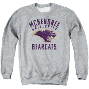 McKendree Adult Crewneck Sweatshirt Bearcats Logo, Athletic Heather, S-3XL - Picture 1 of 5