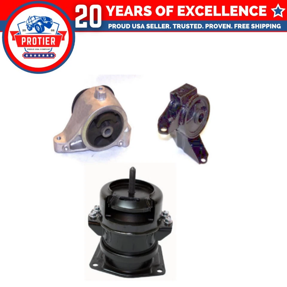 Juego de 3 piezas de montaje de motor para Acura MDX 2001-2006 / 2003-2004 Honda Pilot 3,5 L Foto 1 de 4