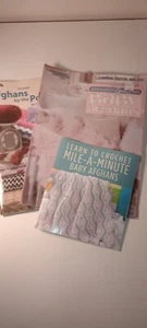 Lot Of Three Crochet Books Baby Afghans, Baby Shower, Gifts. V10 - Picture 1 of 4