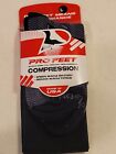 Chaussette de compression Pro-feet performance neuve, taille L 10-13 noire 