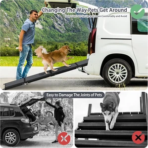 Portable Dog Ramp For Large Dogs Non-Slip Supports Up to 250LBS 71” Pet Ramp For - Picture 1 of 9