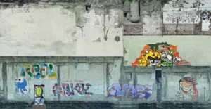 56669 Noch HO 3D Karton Wand mit Wandbildern Maße mm. 250 x 125 - Bild 1 von 4