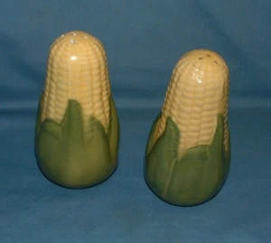 SHAWNEE POTTERY CO. CORN QUEEN SORTIMENT SIZE SALZ & PFEFFER - 5" HOCH - GEBRAUCHTER ZUSTAND - Bild 1 von 4