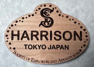 Custom Society of Explorers and Adventurers Name Tag Disneyland Disney World - Picture 1 of 3