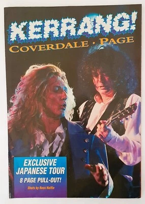 COVERDALE PAGE Kerrang! Magazine 1993 Vintage poster 8 page lift out pull out - Image 1 of 4