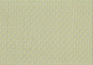 Waverly Fabric On the Web Platinum Green Yellow Woven Drapery Upholstery - Picture 1 of 2