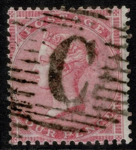 1857 GB Used Abroad Constantinople 'C' 4d Rose SG 66a / Z90 VFU Cat. £150.00 - Picture 1 of 1