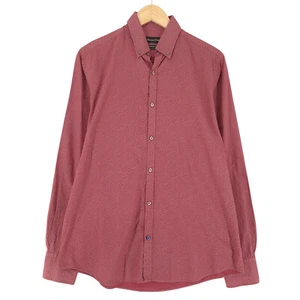 Massimo Dutti Camiseta Hombre Rojo Borgoña Algodón Nk7 Talla M - Imagen 1 de 7