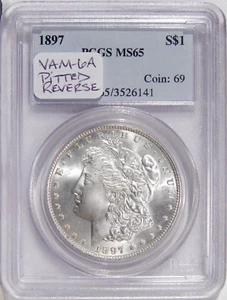 1897 $1 PCGS MS 65 VAM-6A PITTED REVERSE ~ TOP-100 GEM SILVER MORGAN DOLLAR - Picture 1 of 2