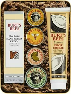 Burt's Bees Set Regalo, 6 Prodotti Classici - Crema Cuticole, Unguento Mani, Balsamo Labbra - Foto 1 di 4