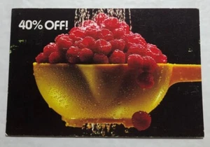 Tupperware (40 % Off) Strainer Full Of Raspberries Postcard (A1) - Picture 1 of 2