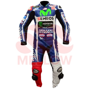 Lorenzo MotoGp 2016 Men One Piece Motorbike Racing Leather Suit All Sizes Men's - Picture 1 of 9