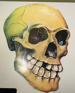 Vintage Eureka USA Skull Halloween Die Cut Double Sided 12” Spider Mouse Web - Picture 1 of 8