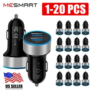 LED 20W Car Charger Dual USB Port 3.0 Quick Charge 3A Adapter Wholesale Bulk Lot - Picture 1 of 30