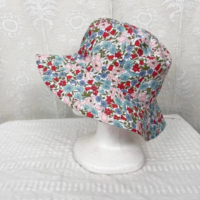 J. Crew X Liberty Rosa Floral Sombrero Cubo Algodón M/L Cottagecore Caprichosa Flor Foto 1 de 4
