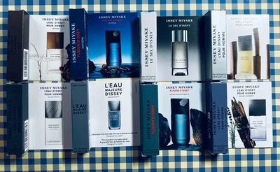 Issey Miyake Hombres Colección de Perfumes Muestra Spray 0.8ml / 0.02oz Juego de 8 piezas Foto 1 de 4