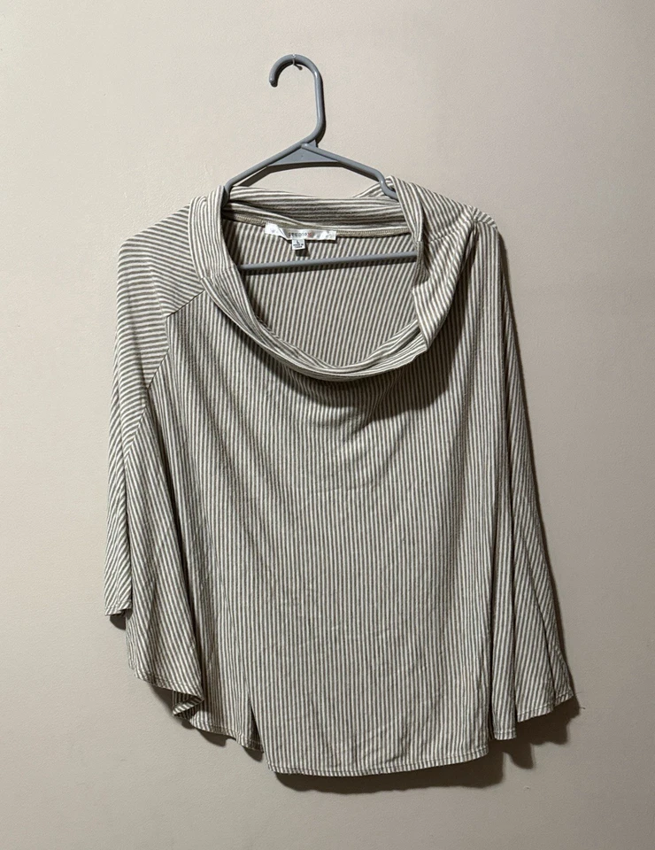 Falda capucha Studio M beige a rayas talla L Foto 1 de 4