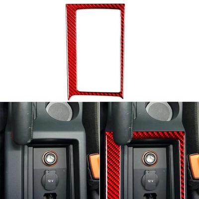 Marco de panel de encendedor de cigarrillos rojo de fibra de carbono para Audi A3 S3 8P 2006-2007 Foto 1 de 4
