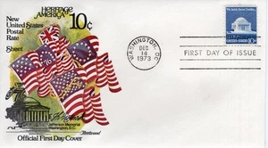 NEW U.S. POSTAL RATE - 10 CENT HERITAGE AMERICA SHEET - 1973 - FW153 - Picture 1 of 1