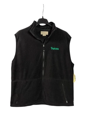 Timberline Mens Fleece Full Zip Vest Black Tropicana New - Image 1 of 4