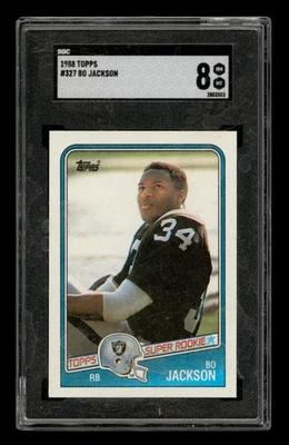 Topps Set-Break #327 1988 Bo Jackson SGC 8 casi nuevo como nuevo Foto 1 de 3