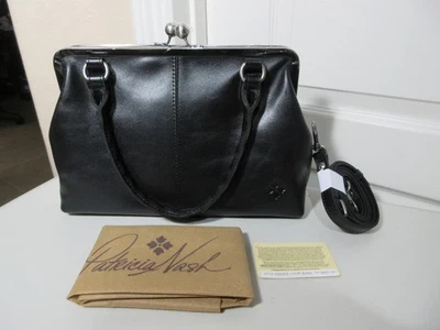 BOLSO DE HOMBRO/CARTERA PATRICIA NASH ROBINE NEGRO NUEVO CON ETIQUETAS Foto 1 de 4