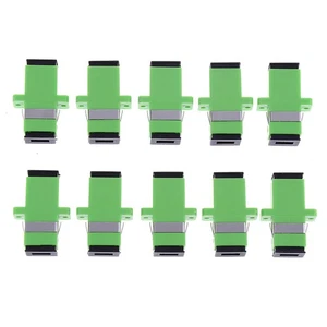 10pcs sc apc simplex mode fiber optic adapter sc apc optical fiber coupler W_ln - Photo 1/8