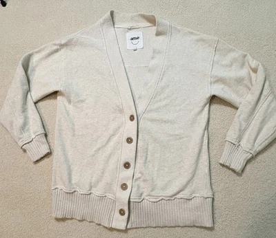 Cárdigan Aerie Acogedor Grande Botón Frontal XS Loungecore Brezo Escarcha Suave Foto 1 de 4