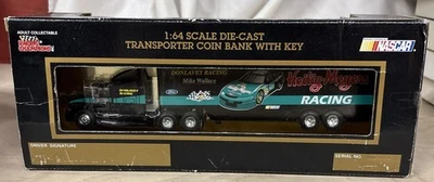 Banco de monedas transportador Mike Wallace #90 1995 1/64 diecast con llave NASCAR Foto 1 de 4
