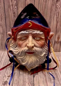 Clay Art Mask - Wizard or Santa 1990 San Francisco California NWT - Picture 1 of 17