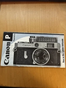 Canon P Populaire Camera Instruction Book/ Manual - Picture 1 of 1
