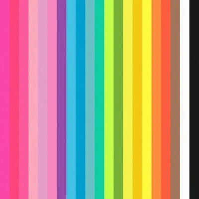 8" x 8" SQUARE CARDSTOCK PAPER PACK - 105 Premium Sheets - 21 Bright Colors - Image 1 of 2