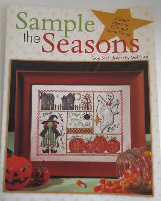 6 Pattern Charts Cross Stitch 17 page "Sample the Seasons" designs by Gail Bussi - Image 1 of 4