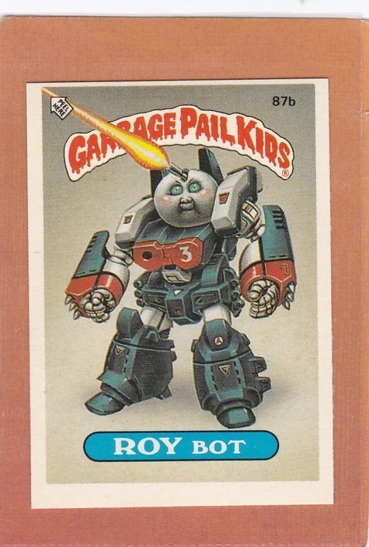 1986 TOPPS UK MINI GARBAGE PAIL KIDS ROY BOT #87B NMMT *A7841 - Image 1 of 1