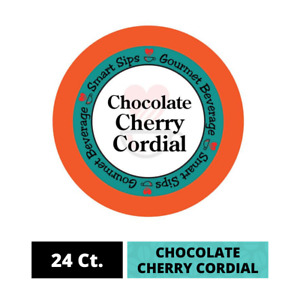 Chocolate Cherry Cordial Coffee Pods, 24ct Single Serve KCups for Keurig Brewers