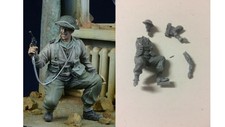 1/35 FIGURINE RESINE DM020 : OFFICIER ANGLAIS BRITISH ARMY AU COMBAT ETO 1944