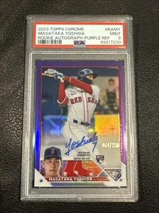 2023 Topps Chrome Masataka Yoshida Auto Viola Rifettore PSA 9 #RA-MY - Foto 1 di 2
