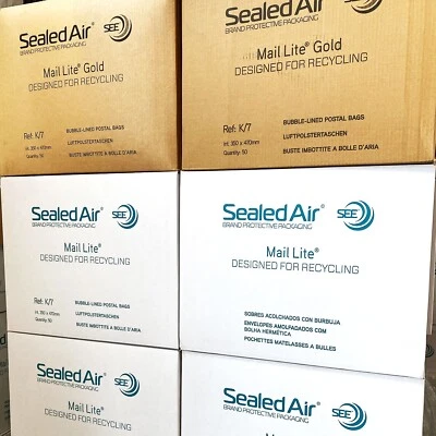 MAIL LITE FROM SEALED AIR MAIL LITE / LITES PADDED BAGS ENVELOPES 'ALL SIZES' +FREE 24H DEL - WHITE & GOLD