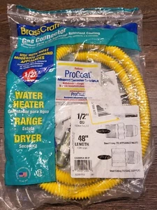 BrassCraft CSSD54-48 P Gas Connector, 1/2" Mip x 1/2" Fip, 48" Long - Picture 1 of 2