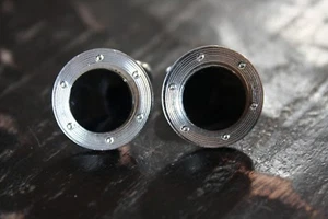 925 Sterling Silver SIMMONS Etched Frame Black Onyx Center Stone Cufflinks 14.9g - Picture 1 of 7
