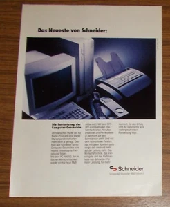 Seltene Werbung SCHNEIDER PC 486/50 Personal Computer Fax SPF 401 1992 - Bild 1 von 1