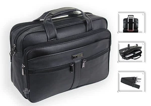 Mens Black Laptop Bag Business Briefcase Messenger Satchel Work Office Bag 181 - Picture 1 of 9