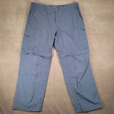 Columbia Omni-Shield Comfortable Hiking Pants Cargo Blue Rip Stop Mens 38 x 28 - Image 1 of 4