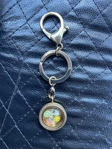 Authentic Origami Owl Keychain Locket With Lemonade Charms - Picture 1 of 4