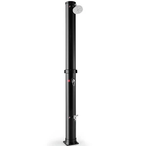 7.2 FT 10 Gallon Solar Heated Shower w/Adjustable Head & Foot Tap Spigot Black - Picture 1 of 9