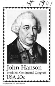 #1941 20c John Hanson Stamp Publicity Photo Essay - Bild 1 von 1