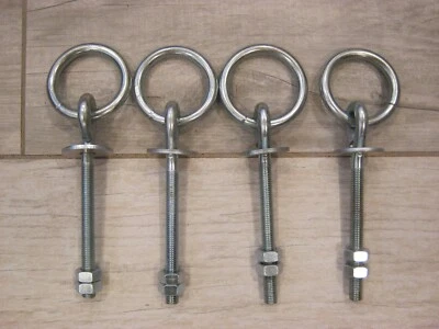 Lote de 4 ganchos de anillo con tornillo de perno de ojo Foto 1 de 3