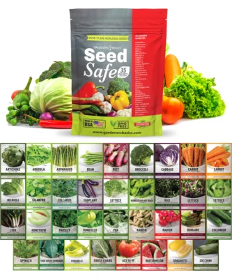 GARDENERS BASICS Seed Safe Survival Seed Kit - 35 Variety Pack
