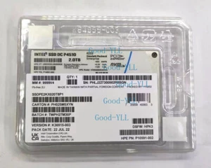 Intel 2TB SSD P4510 NVME U.2 2.5" SSDPE2KX020T8P1 Solid State Drive - Picture 1 of 3